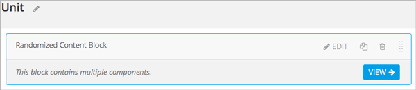 The View button for a randomized content block
